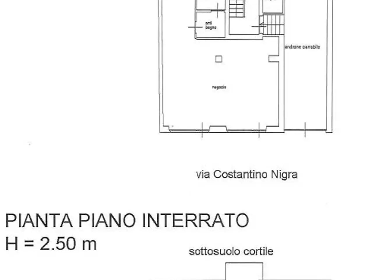 Negozio in Via Costantino Nigra, 47, Torino, {3} - Planimetria 1