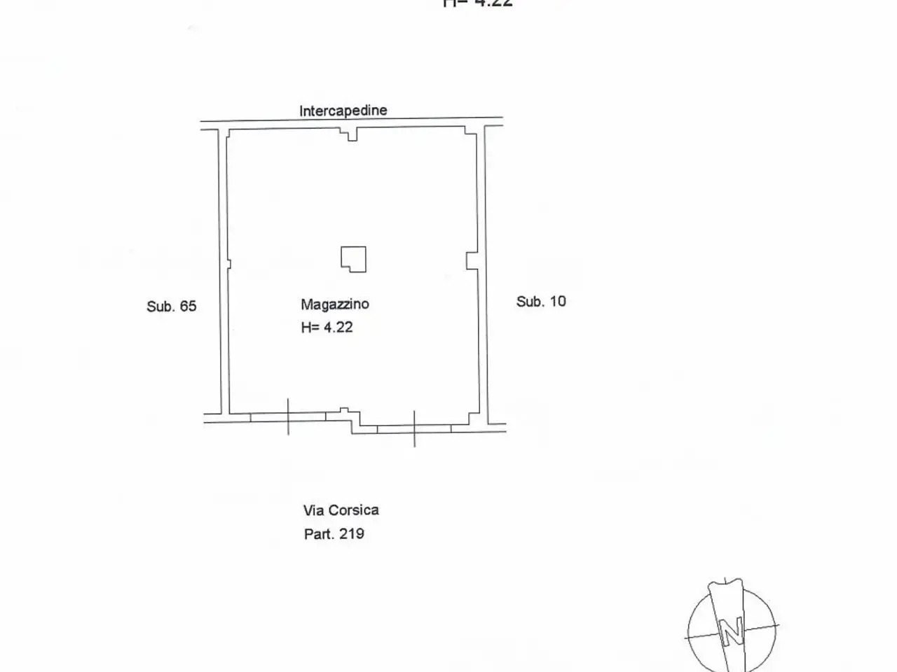 Magazzino in Via Corsica 15-17, Caltanissetta, {3} - Planimetria 1