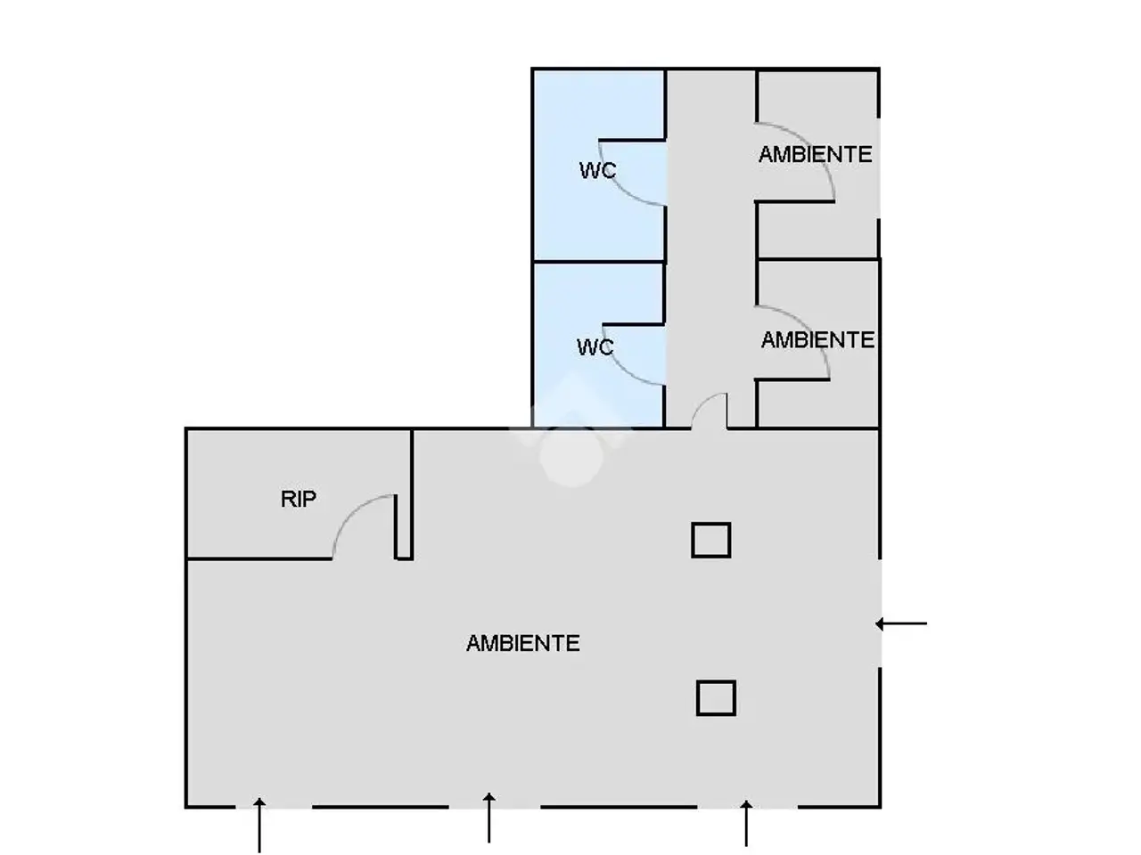 Negozio in Viale Croce Rossa 36, Palermo, {3} - Planimetria 1