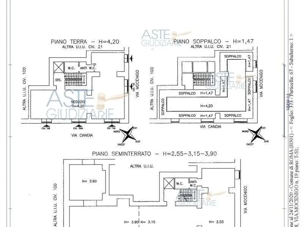 Negozio in Via Candia, Roma, {3} - Planimetria 1