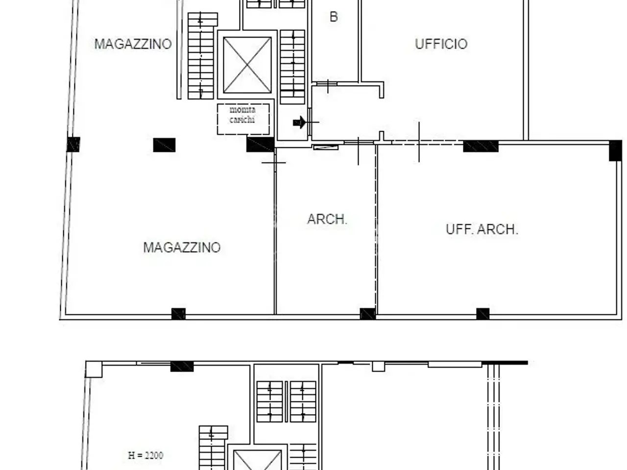 Ufficio in Via Luigi Federico Menabrea 2, Milano, {3} - Planimetria 1