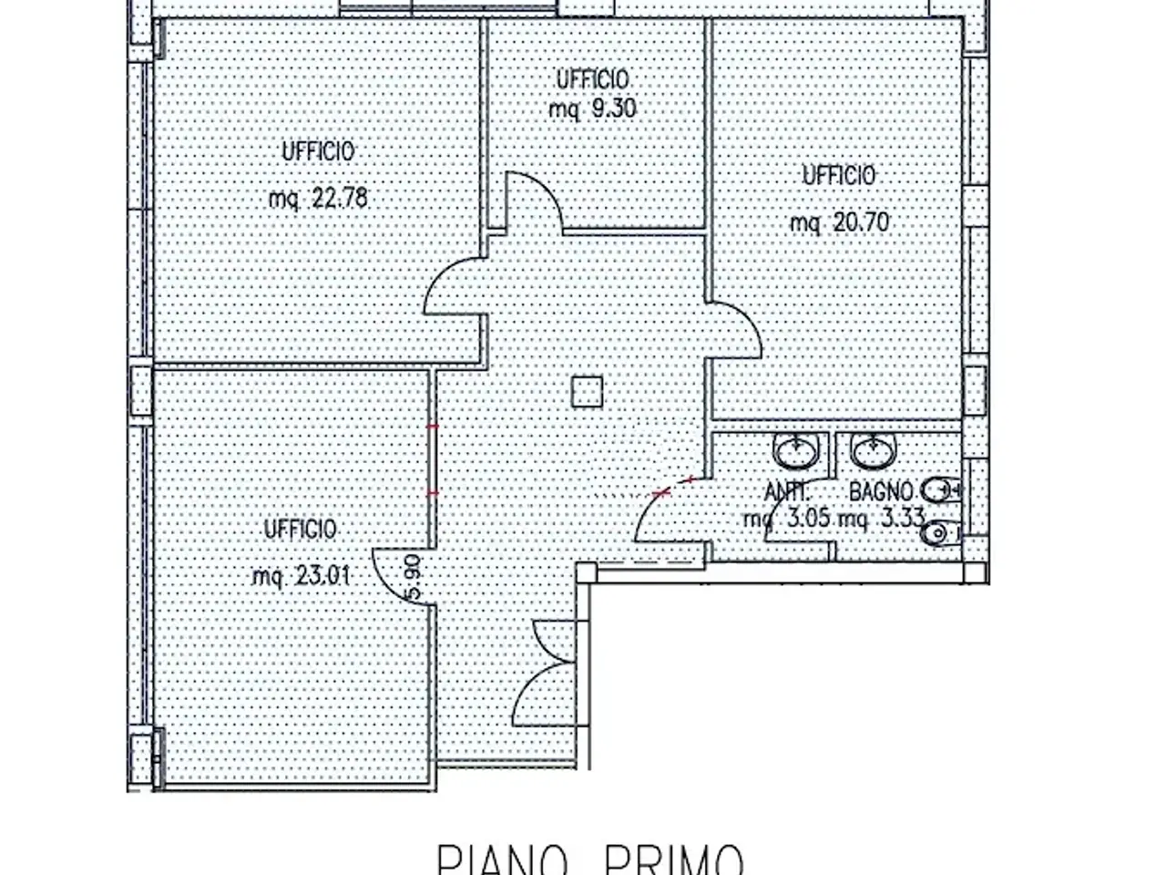 Ufficio in Via Menghi, Savignano Sul Rubicone, {3} - Planimetria 1