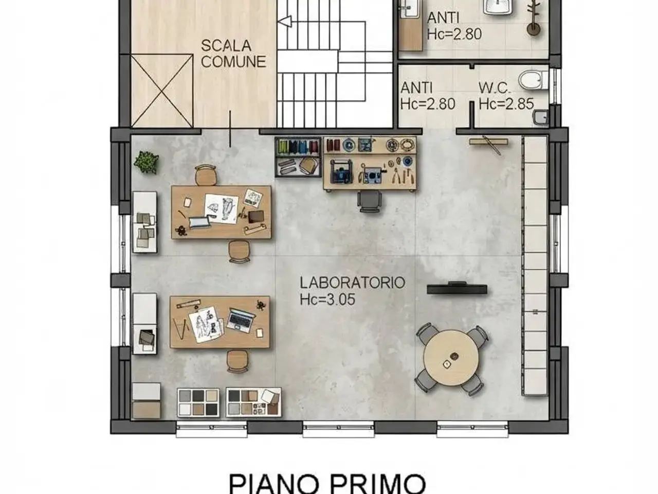 Ufficio in Via dei Ciliegi 2, San Lazzaro Di Savena, {3} - Planimetria 1