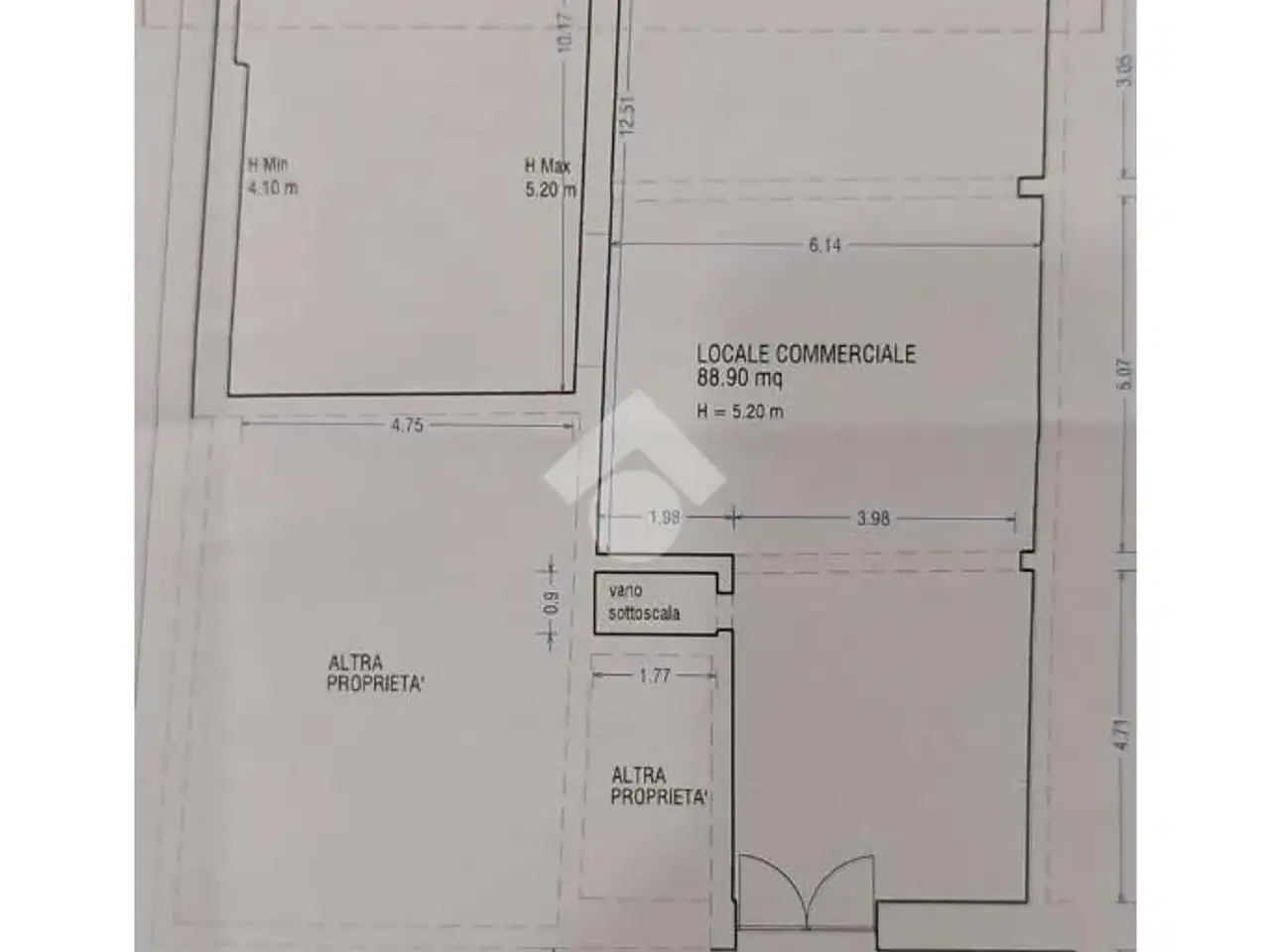Negozio in Via della Repubblica, Balestrate, {3} - Planimetria 1