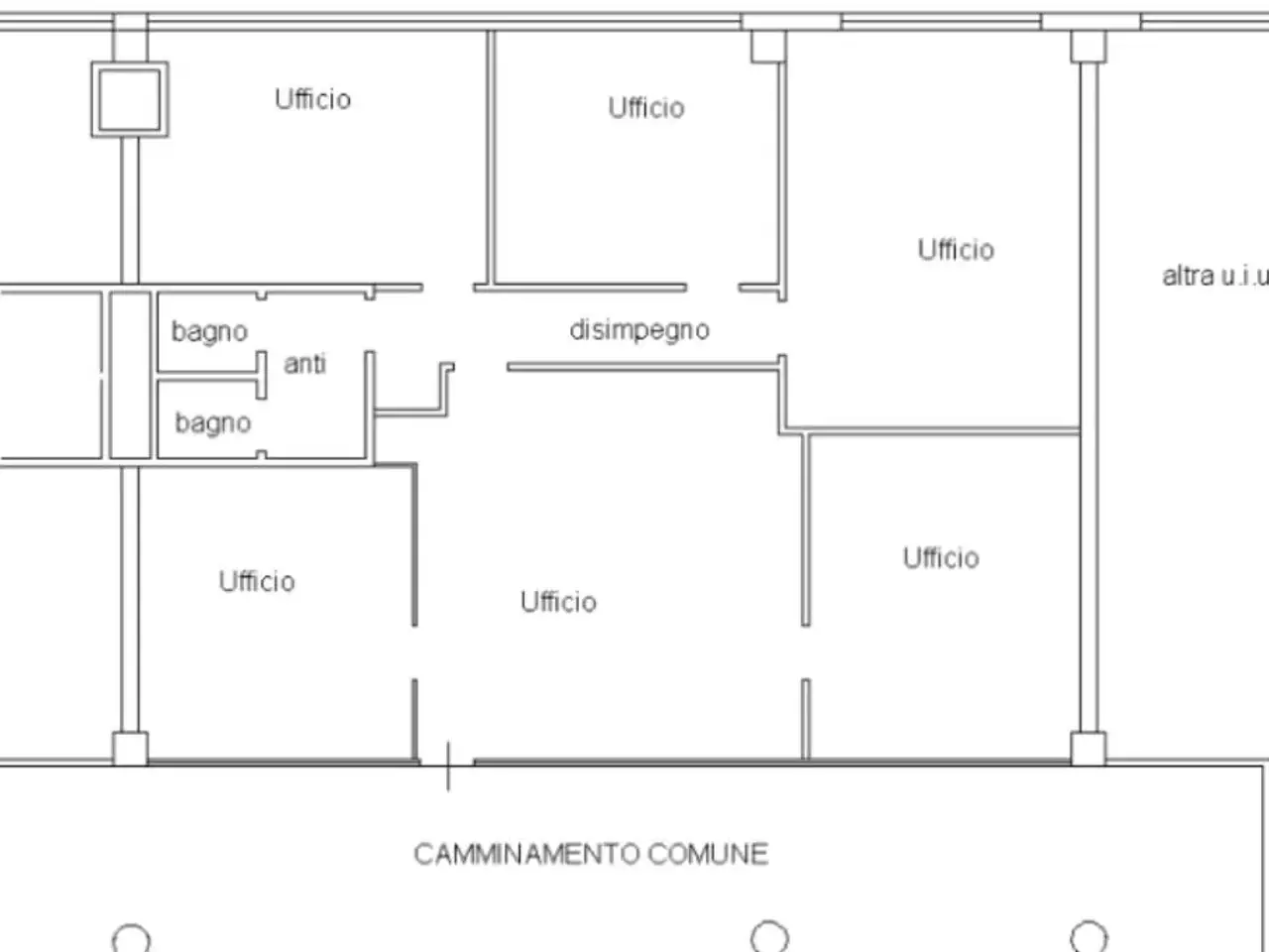 Ufficio in Via Martiri di Cervarolo 10, Reggio nell'Emilia, {3} - Planimetria 1