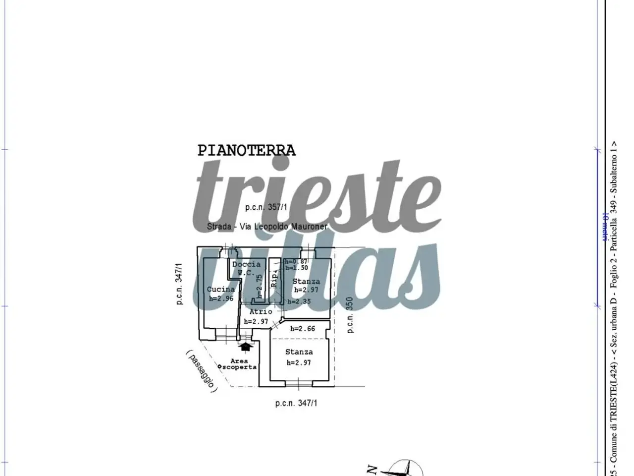 Bilocale in vendita, Mauroner 1, Trieste - Planimetria 1