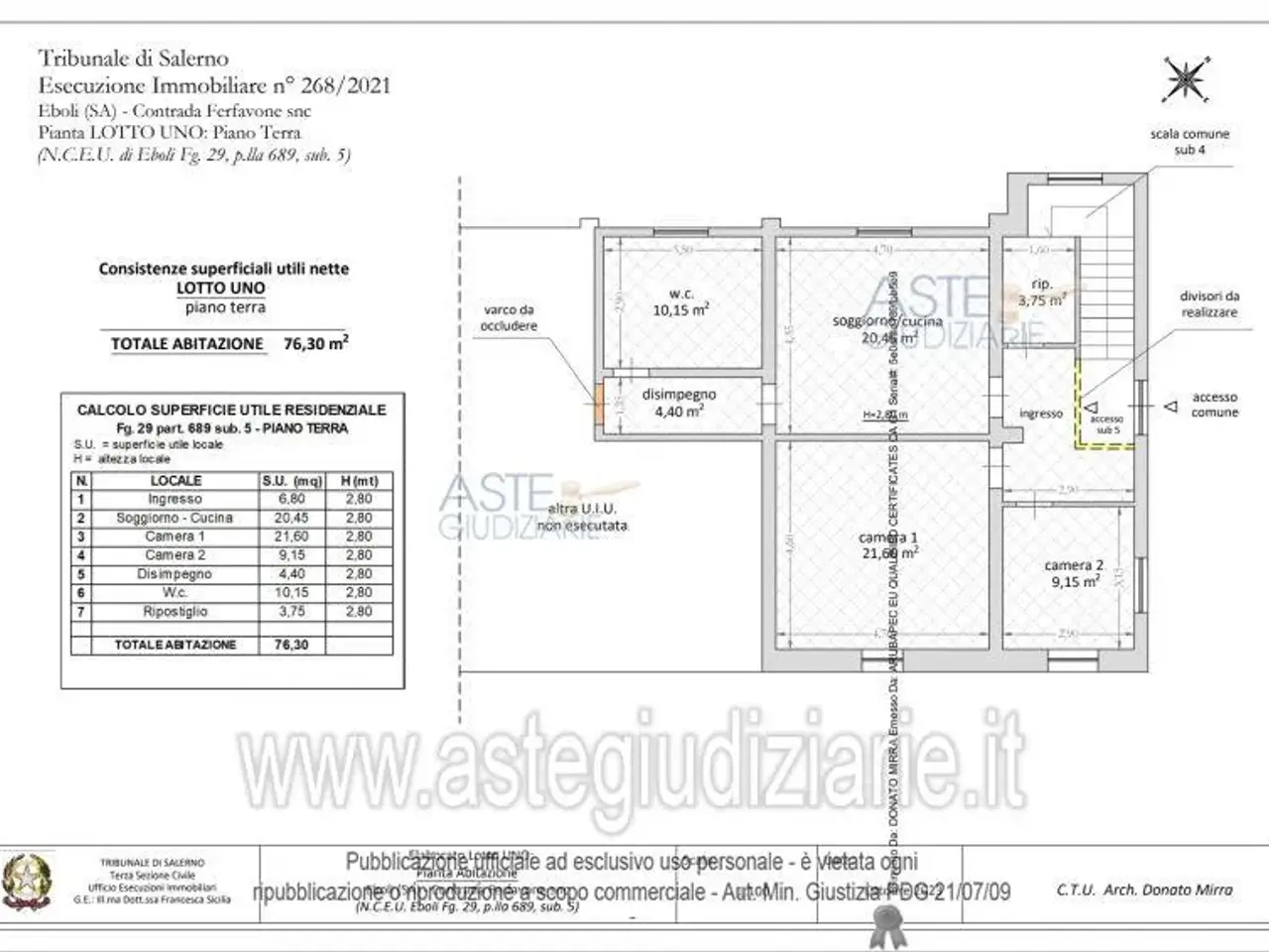 Deposito in Contrada Ferfavone, Via III Traversa, Campagna, {3} - Planimetria 1