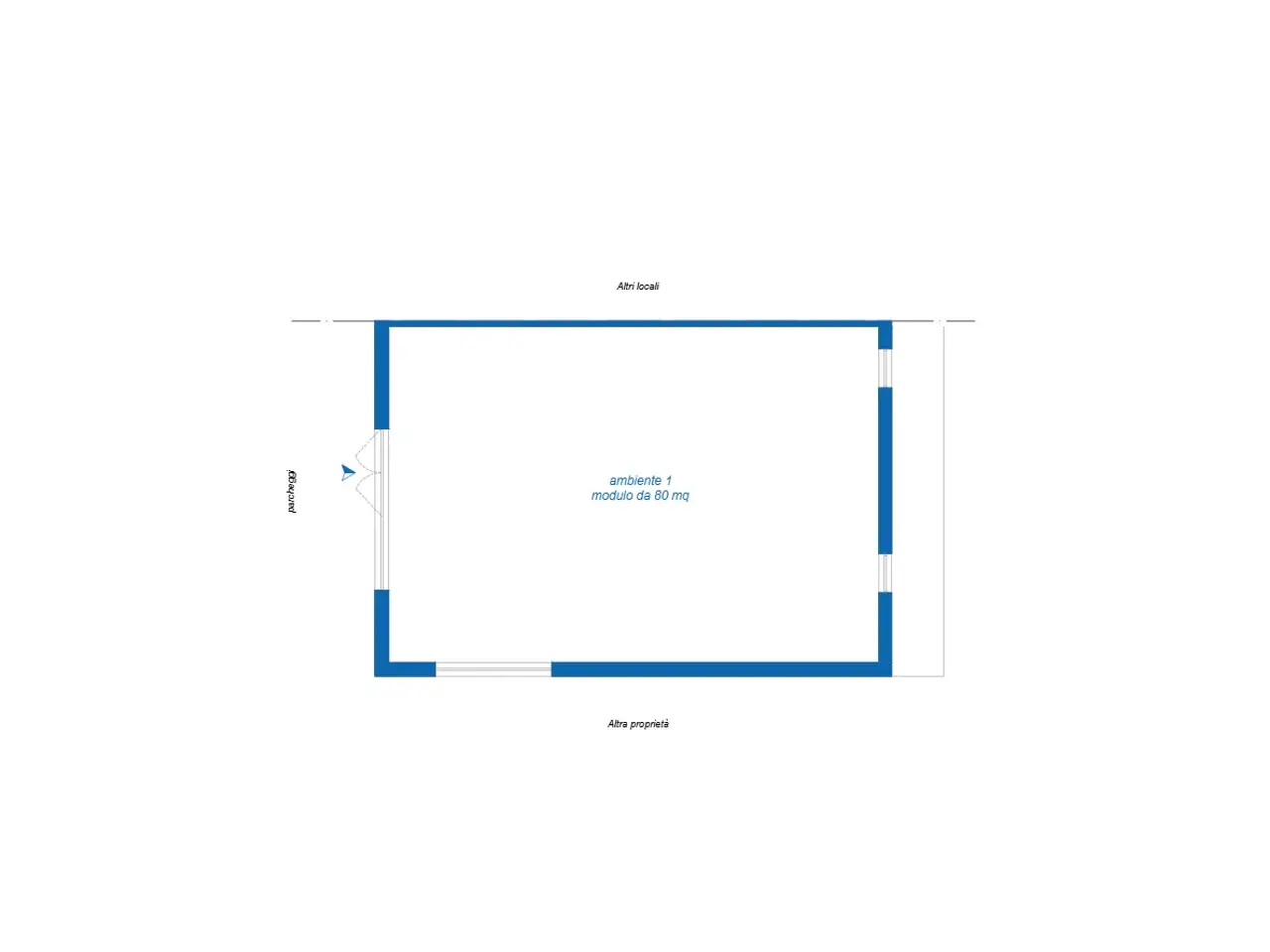 Locale commerciale in Via Pasquale Vena 66c, Matera, {3} - Planimetria 1