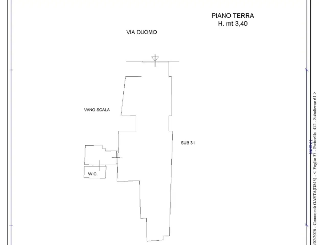 Negozio in Via Duomo S.N.C., Gaeta, {3} - Planimetria 1