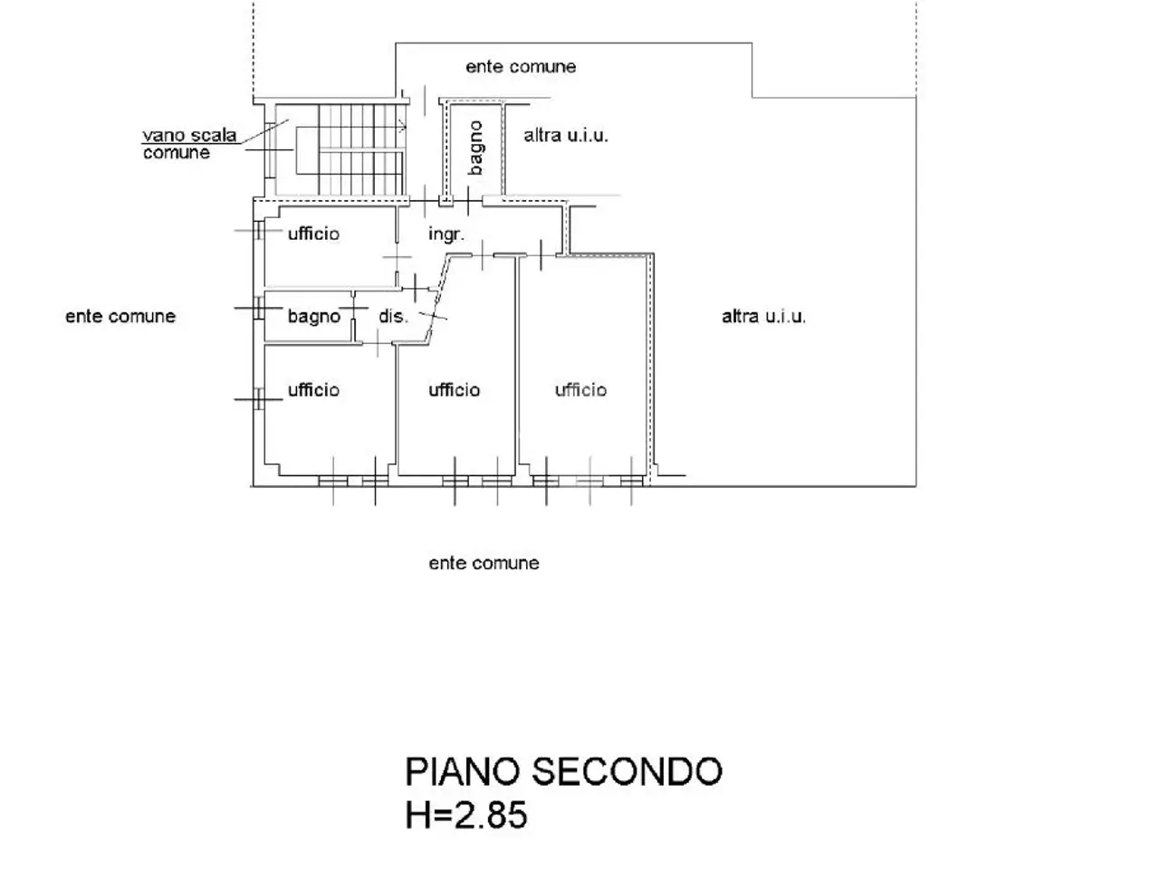 Ufficio in Via Michelangelo Buonarroti 15, Cesano Boscone, {3} - Planimetria 1