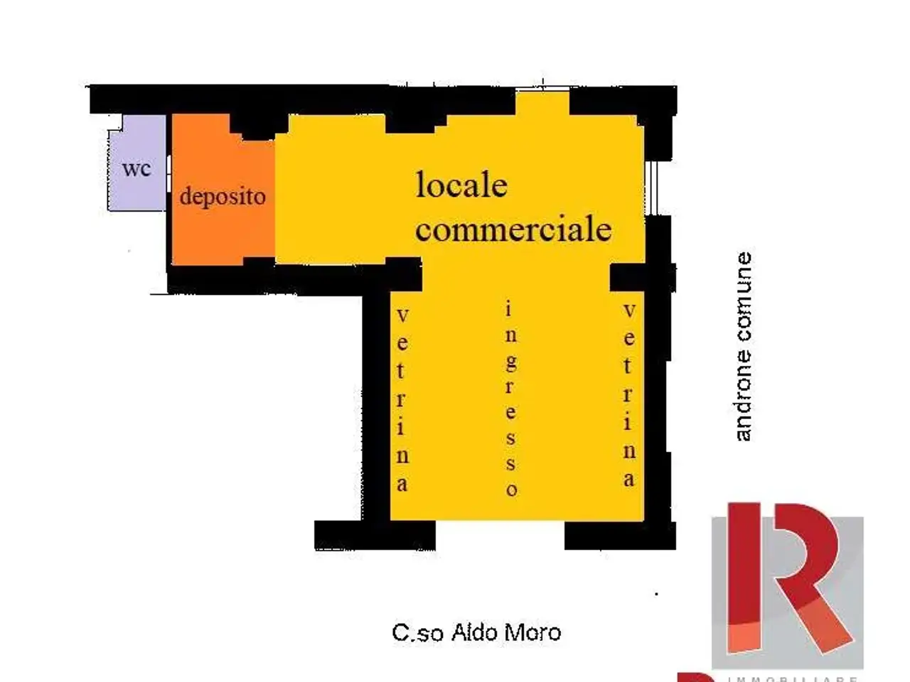 Negozio in Corso Aldo Moro 235, Santa Maria Capua Vetere, {3} - Planimetria 1