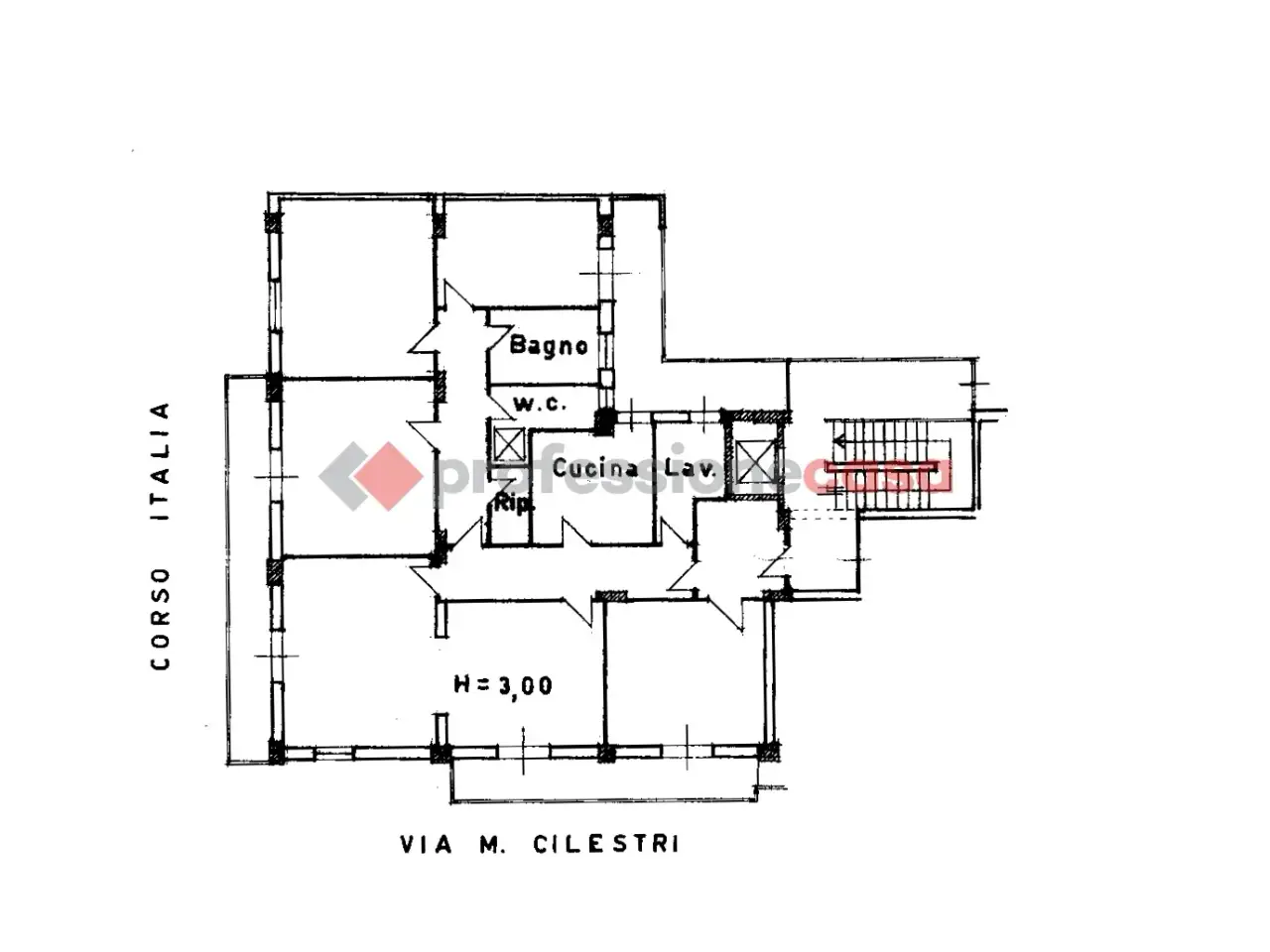 Ufficio in Via Martino Cilestri 41, Catania, {3} - Planimetria 1