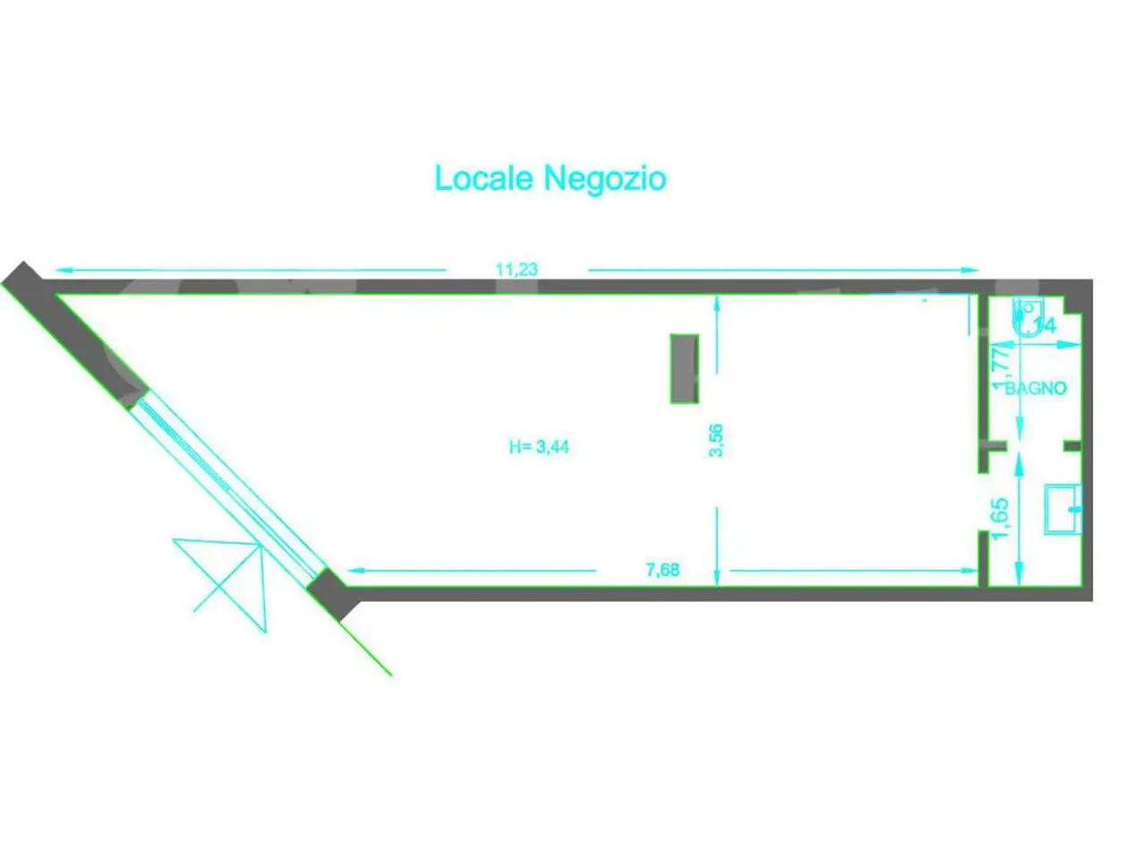 Negozio in Via della Resistenza 184, Rende, {3} - Planimetria 1