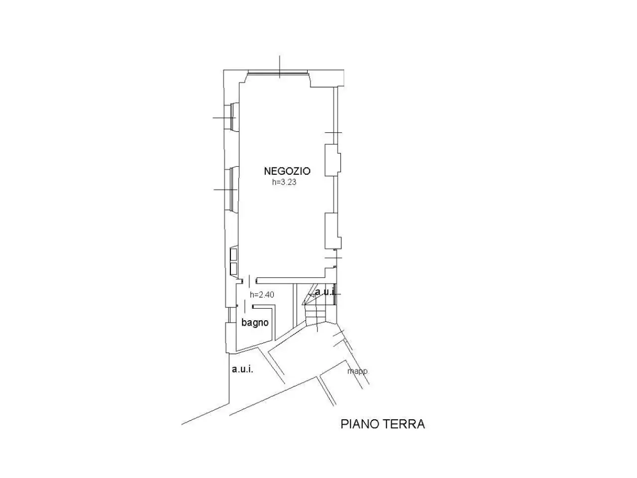 Negozio in Via San Francesco d'Assisi 4, Bergamo, {3} - Planimetria 1