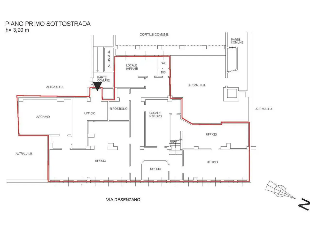 Ufficio in Via Desenzano 14, Milano, {3} - Planimetria 1