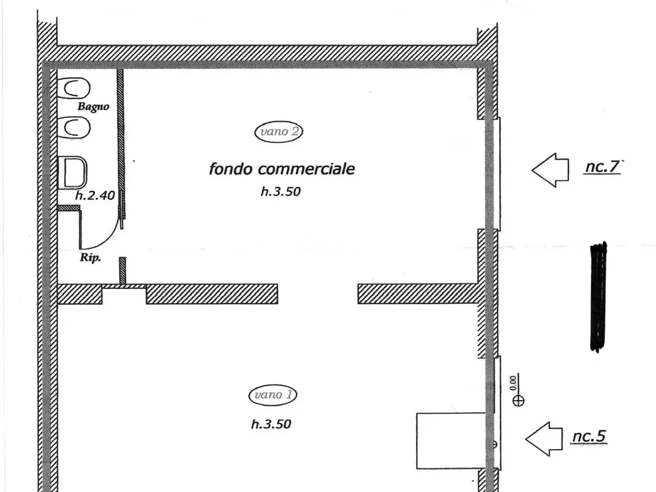 Esercizio commerciale in Via Rossini, Pontedera, {3} - Planimetria 1