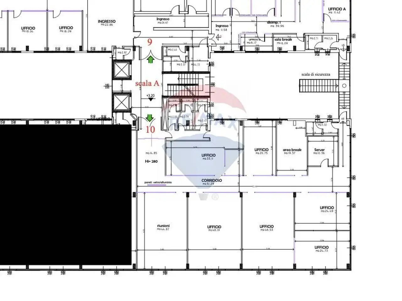 Ufficio in Via Roma 74, Cassina De' Pecchi, {3} - Planimetria 1