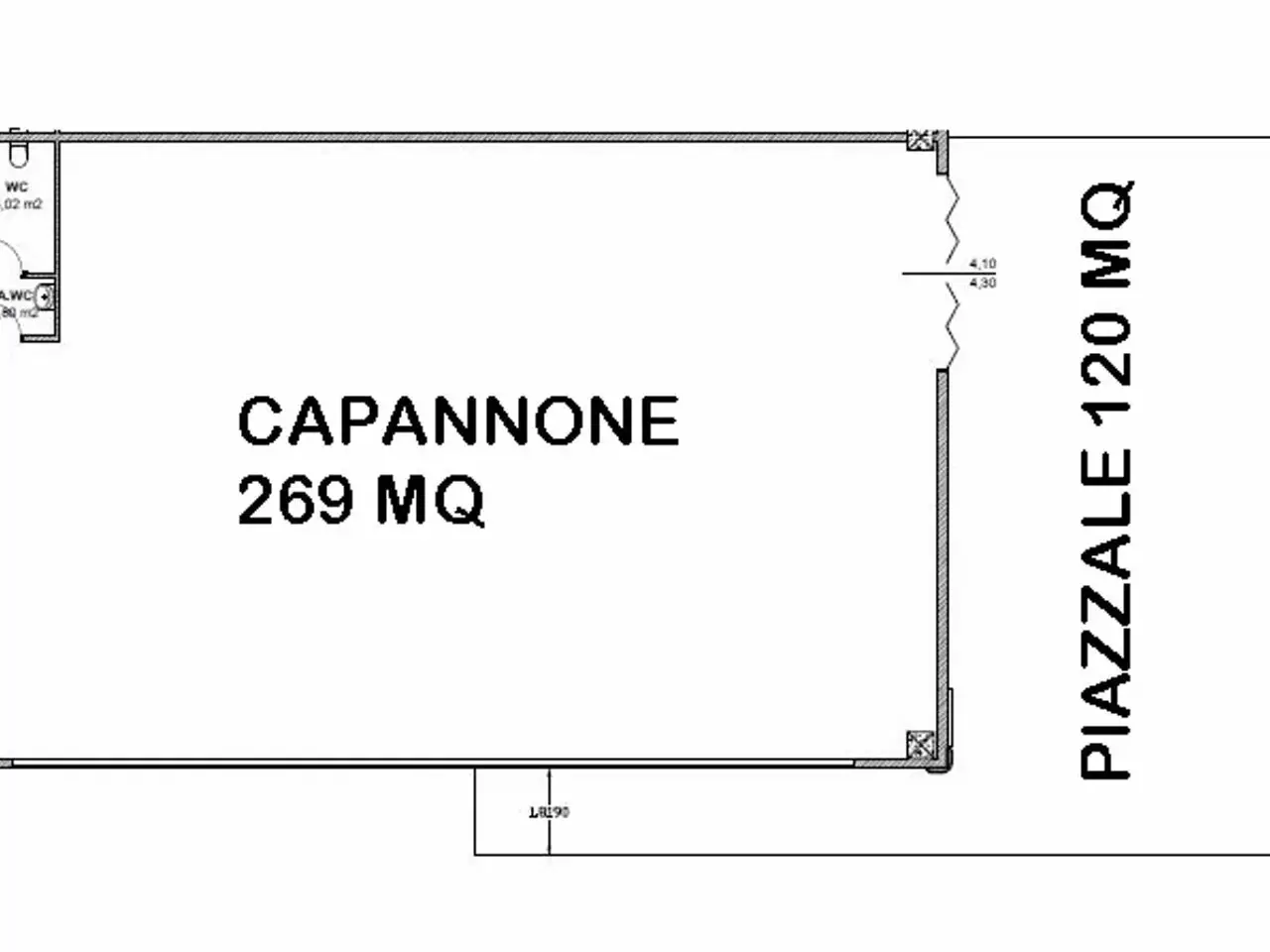 Capannone in Via G Rossa, Rosignano Marittimo, {3} - Planimetria 1