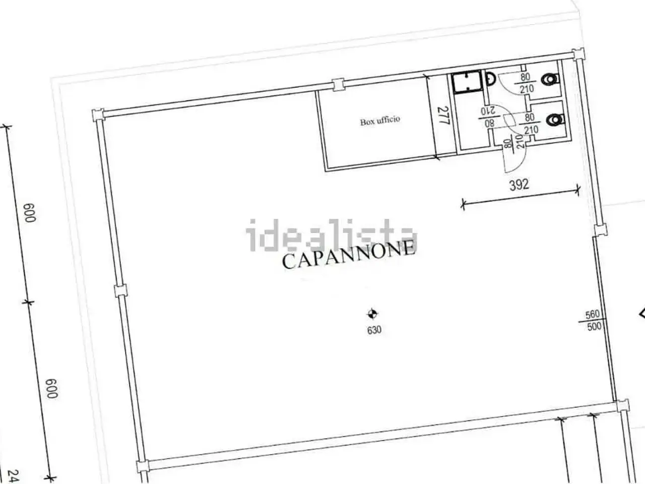 Capannone in Via Fondo Val Tiepido  130, Maranello, {3} - Planimetria 1
