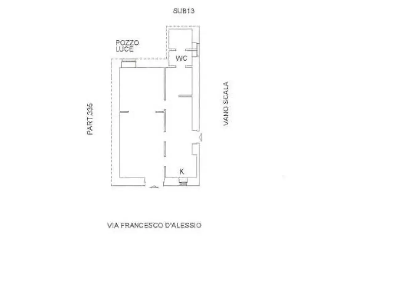 Bilocale in vendita, Via Francesco d'Alessio 54, Matera - Planimetria 1