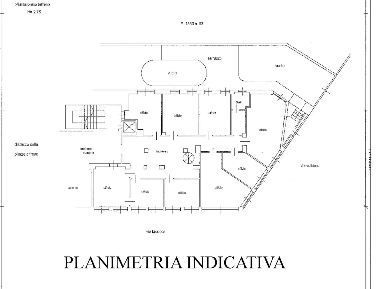 Ufficio in Piazza Crimea 2, Torino, {3} - Planimetria 1