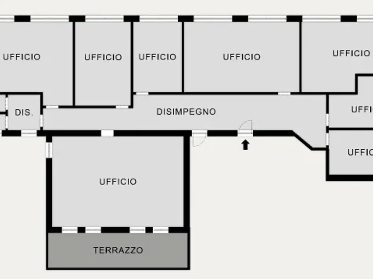 Ufficio in Viale Cesare Battisti 8, Treviglio, {3} - Planimetria 1
