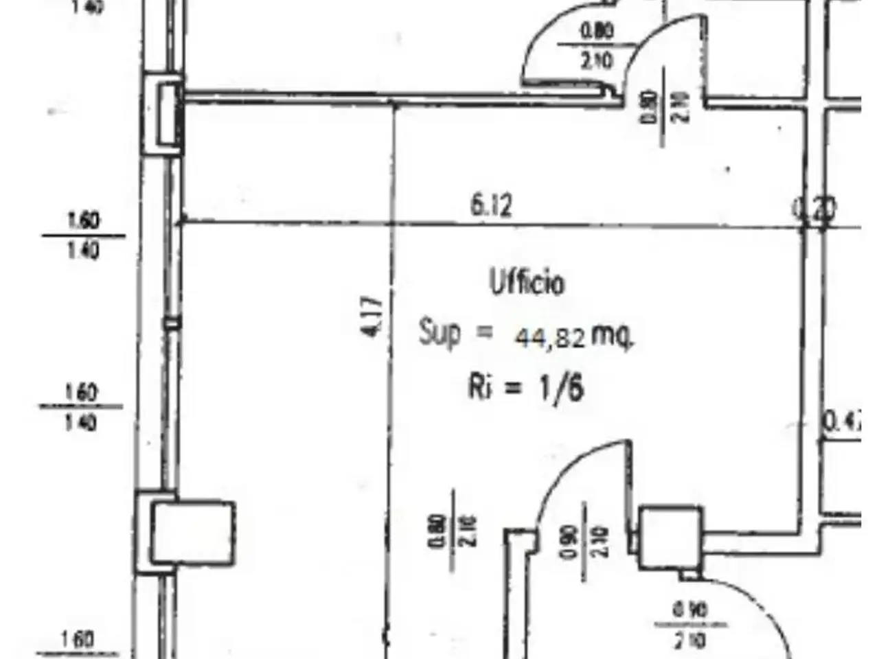 Ufficio in Via Franco Albano 4, Reggio nell'Emilia, {3} - Planimetria 1