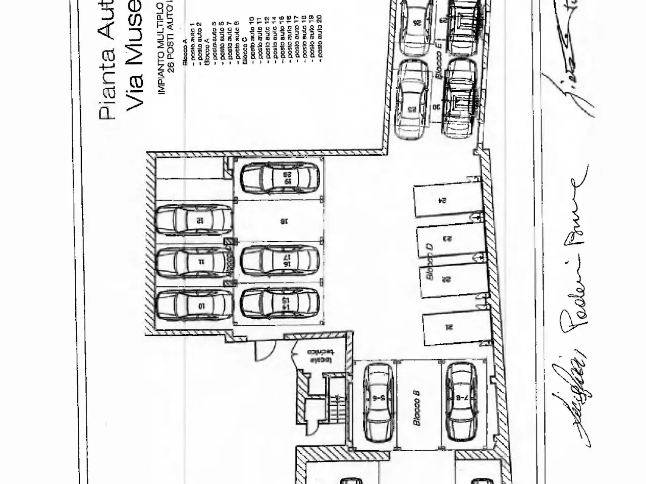 Parcheggio chiuso in Via dei Musei 40, Brescia, {3} - Planimetria 1