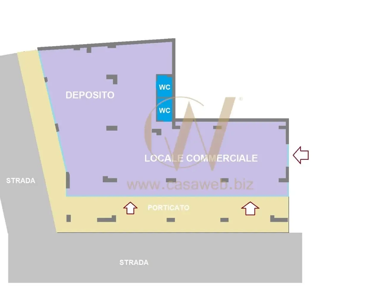 Negozio in Via Roma, Curti, {3} - Planimetria 1