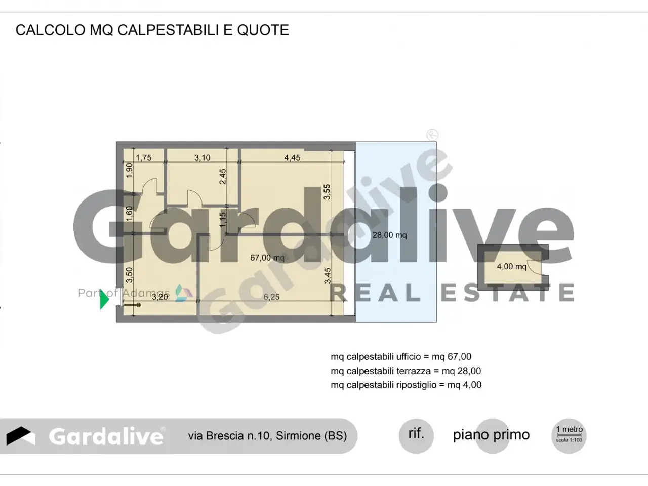 Ufficio in Viale Guglielmo Marconi, Desenzano Del Garda, {3} - Planimetria 1