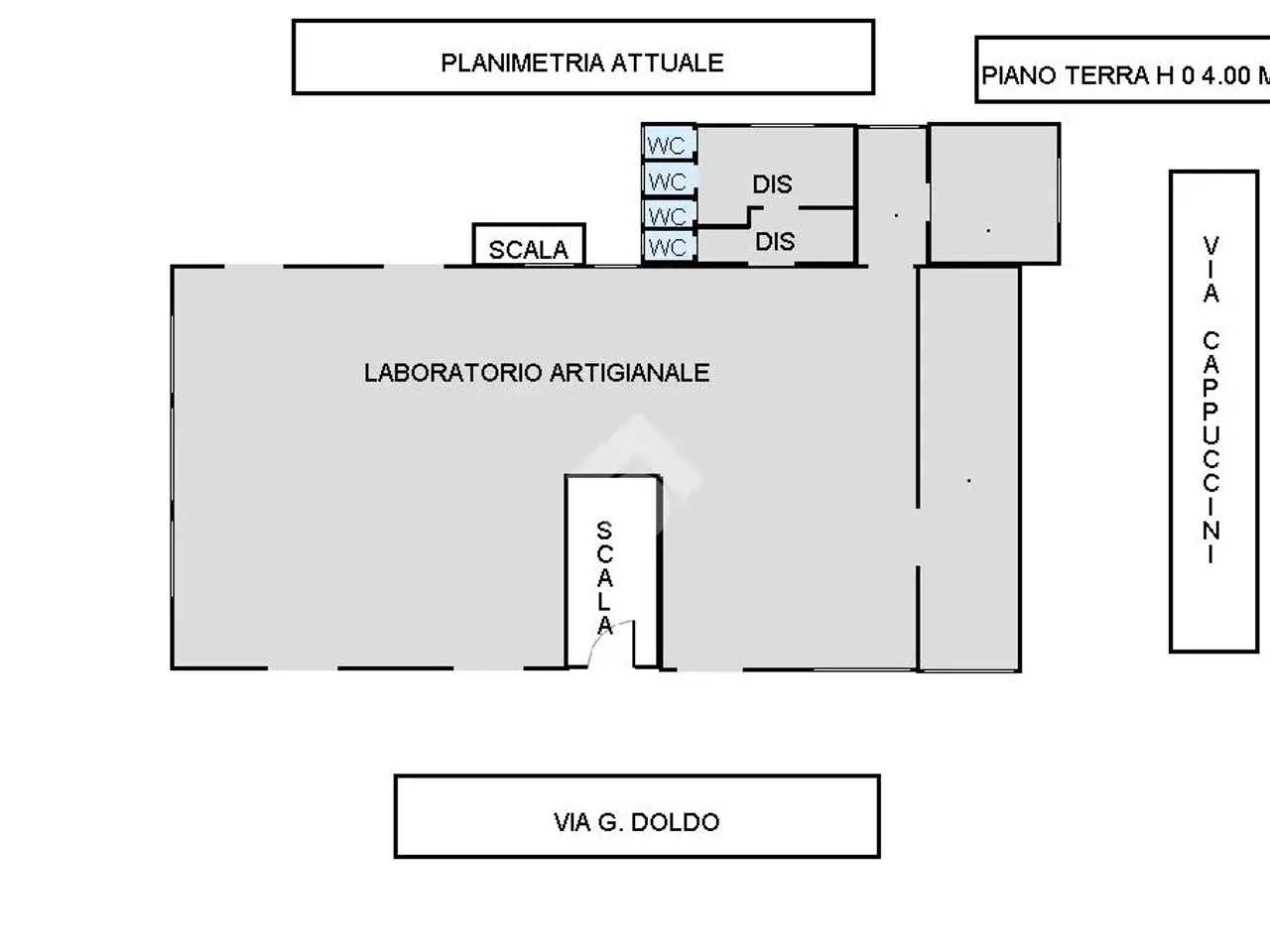 Laboratorio in Via Giuseppe Doldo 1, Brindisi, {3} - Planimetria 1