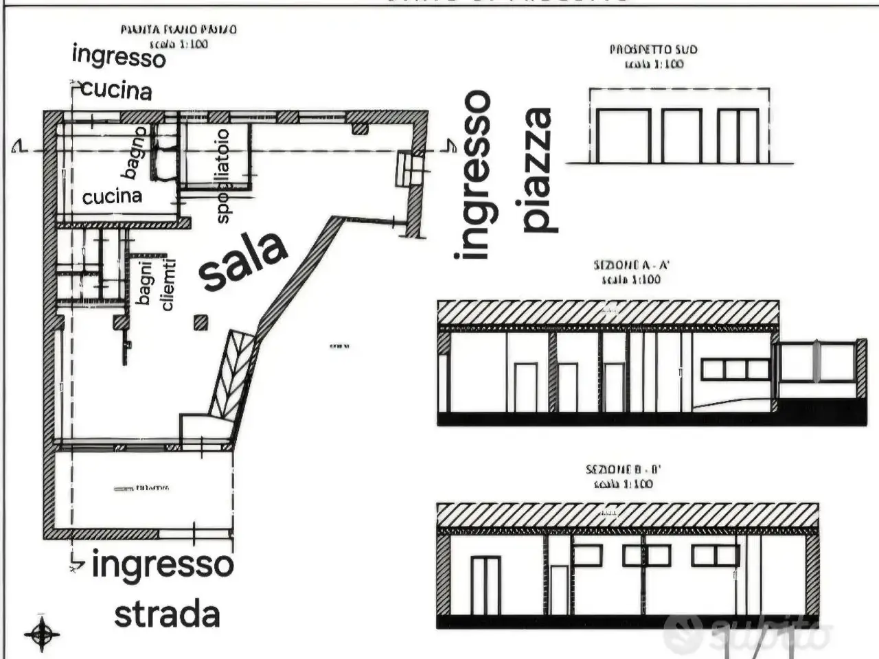 Negozio in Via Onofrio Marchione 8, Aversa, {3} - Planimetria 1