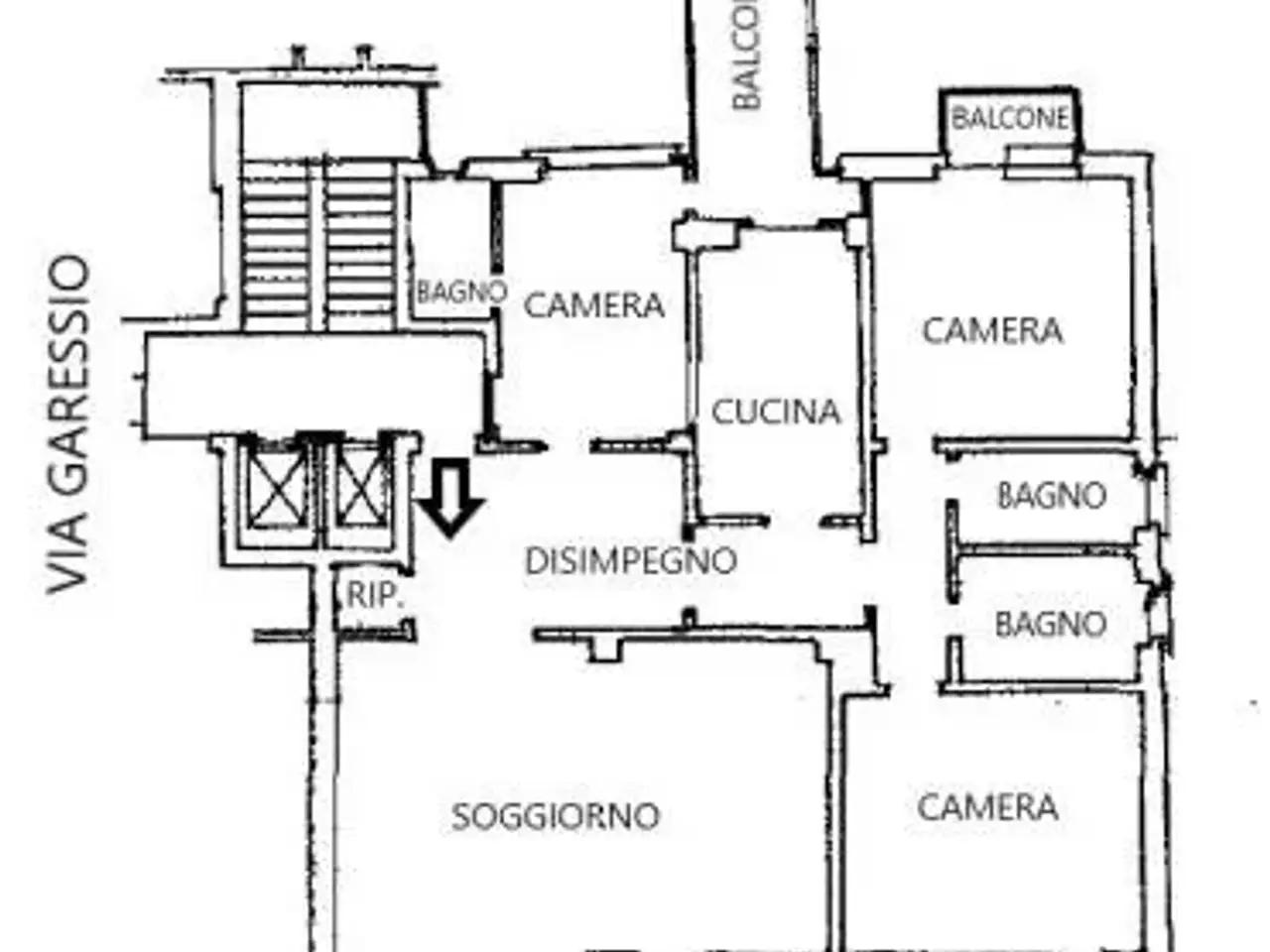 Appartamento in Via Garessio 41, Torino - Planimetria 1