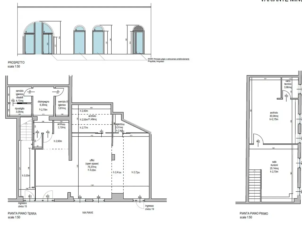 Ufficio in Via Piave 15, Modena, {3} - Planimetria 1