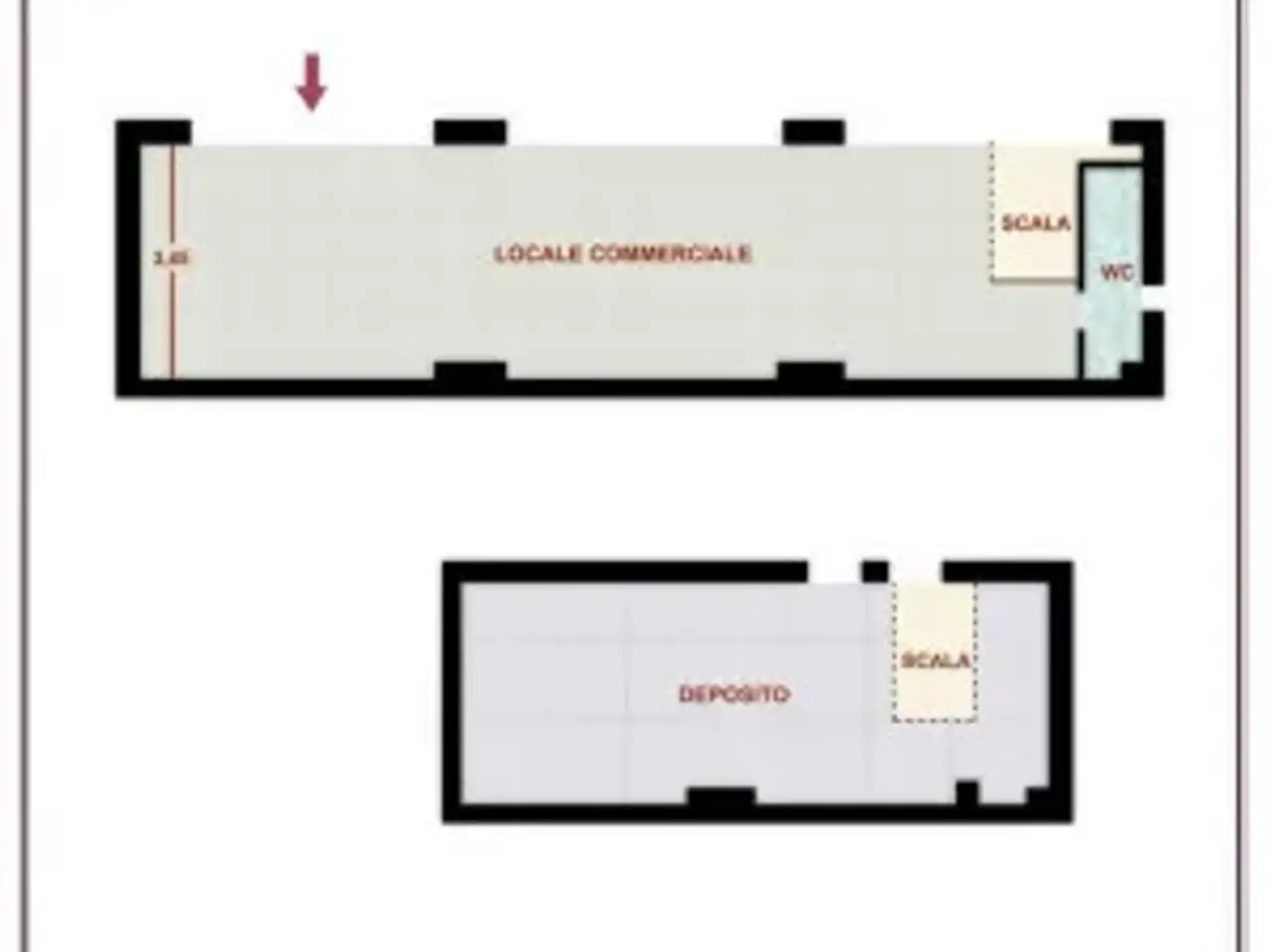 Negozio in Via Domenico De Dominicis, Napoli, {3} - Planimetria 1