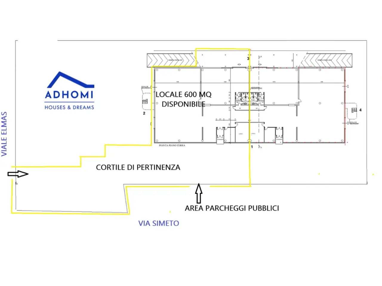 Locale commerciale in Viale Elmas 26, Cagliari, {3} - Planimetria 1