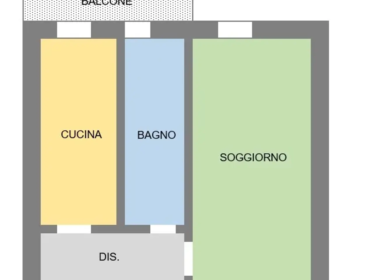 Monolocale in vendita, Viale Antonio Gramsci 42, Sesto San Giovanni - Planimetria 1
