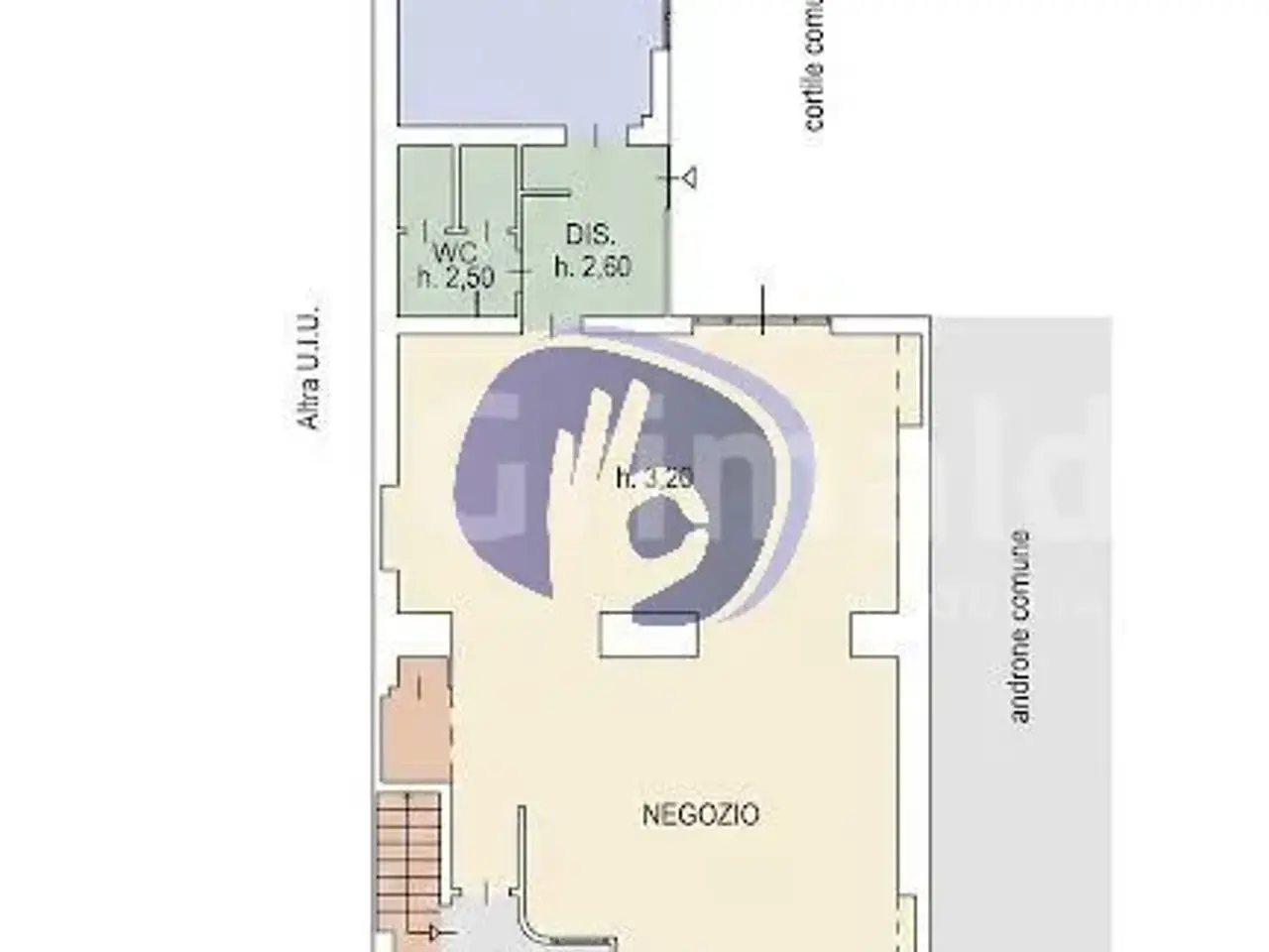 Negozio in Via Rasori  9, Milano, {3} - Planimetria 1
