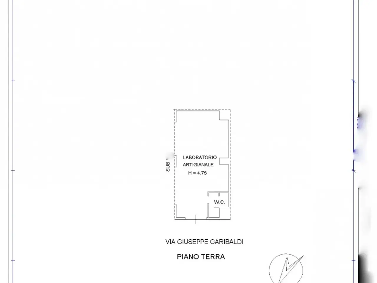 Magazzino in Via Garibaldi, Alezio, {3} - Planimetria 1