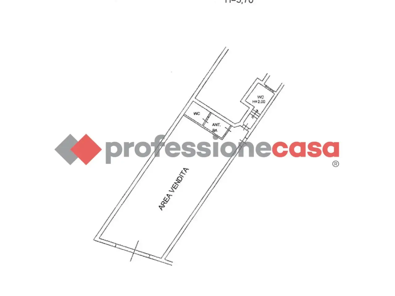 Negozio in Via dei Piccioni 81, Catania, {3} - Planimetria 1