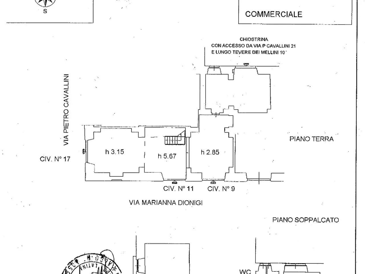 Negozio in Via Pietro Cavallini, Roma, {3} - Planimetria 1