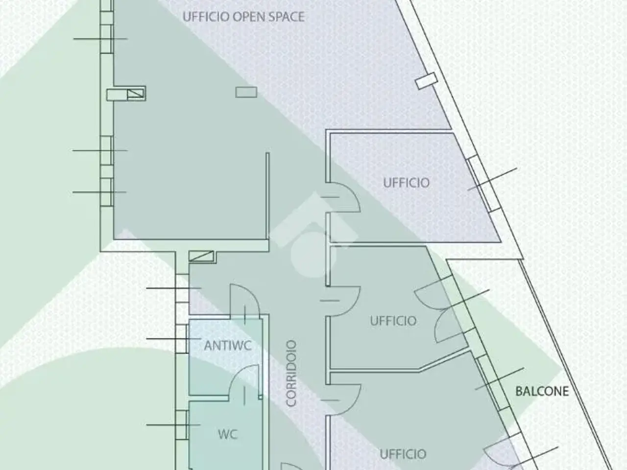 Ufficio in Via Gabriele d'Annunzio 21, Pero, {3} - Planimetria 1