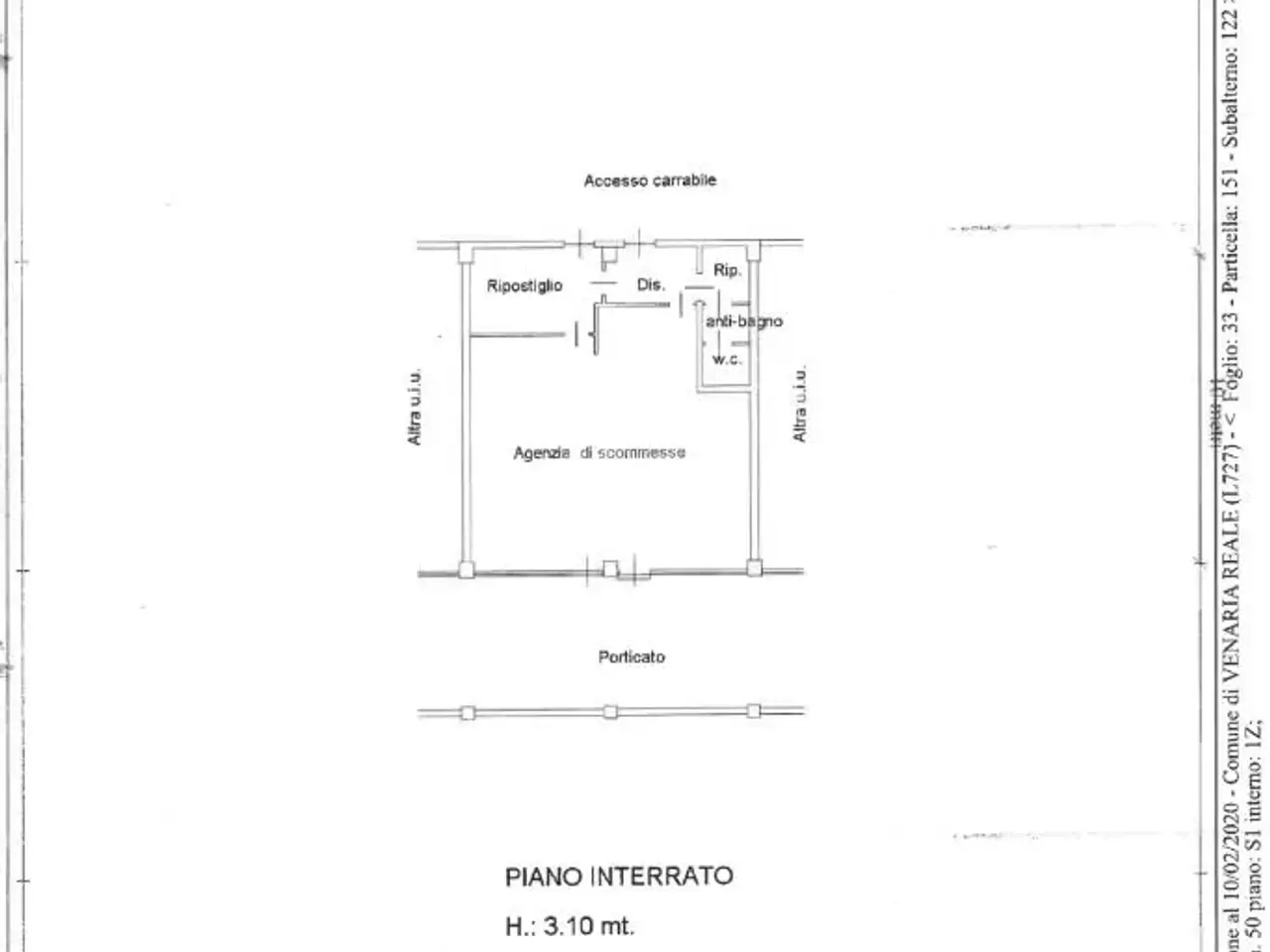 Negozio in Via Leonardo da Vinci 50, Venaria Reale, {3} - Planimetria 1