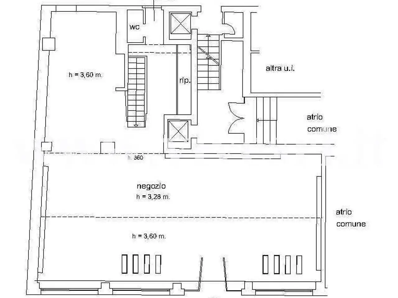 Negozio in Corso di Porta Vittoria, Milano, {3} - Planimetria 1