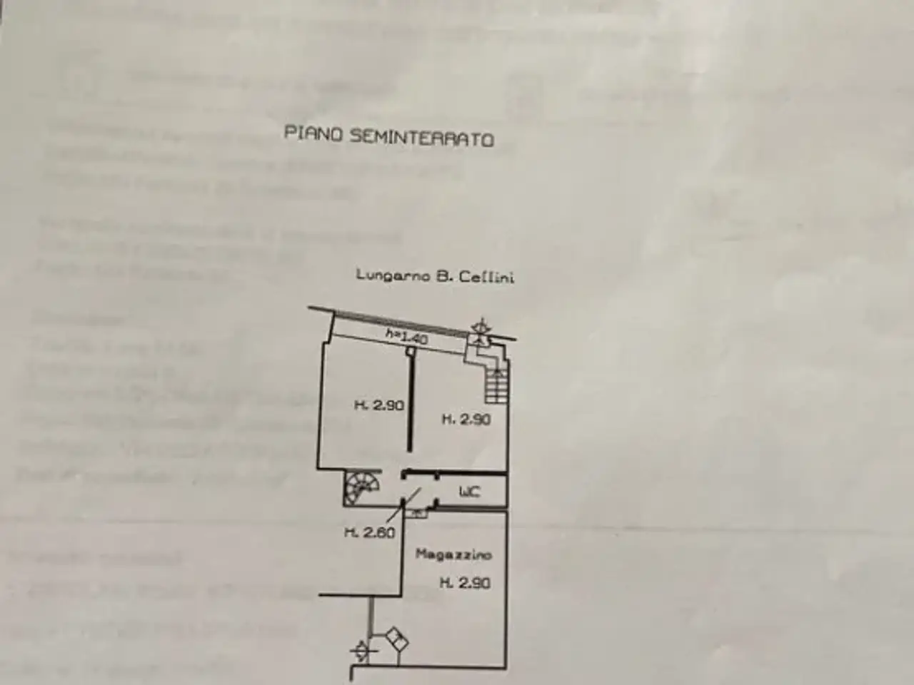 Ufficio in Lungarno Benvenuto Cellini, Firenze, {3} - Planimetria 1