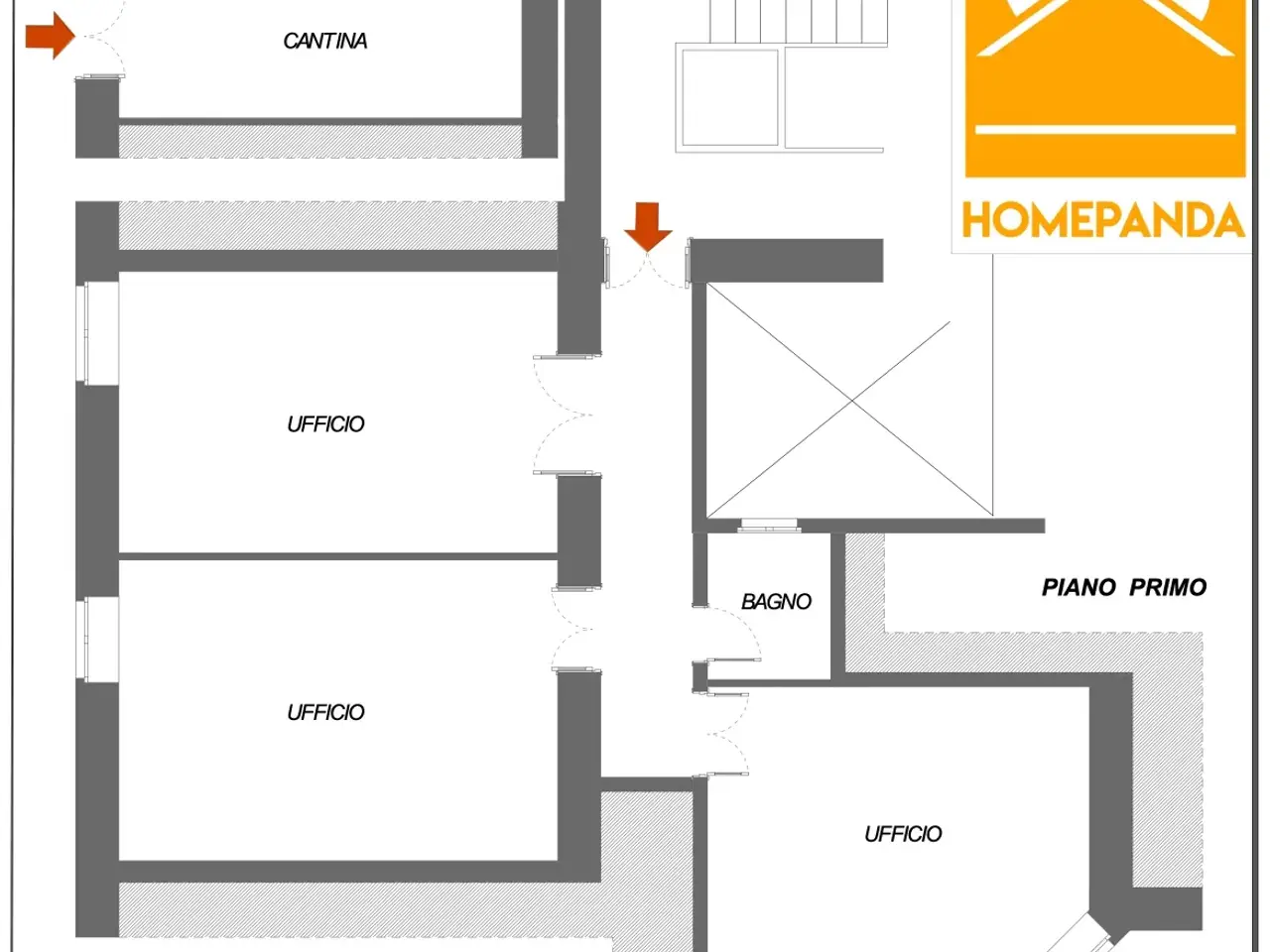 Ufficio in Piazza Gramsci, Milano, {3} - Planimetria 1
