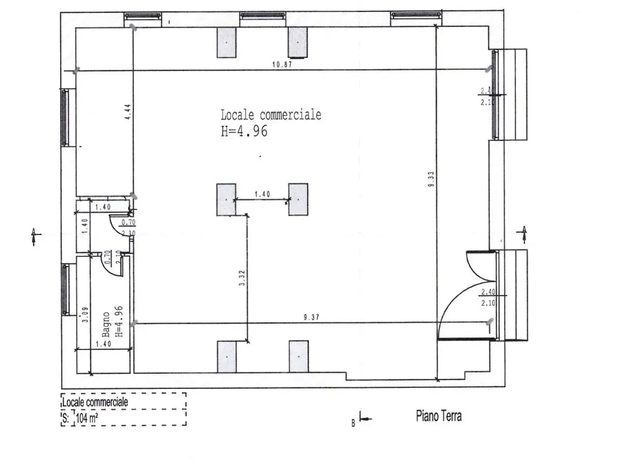 Negozio in Viale Guglielmo Marconi, Pescara, {3} - Planimetria 1