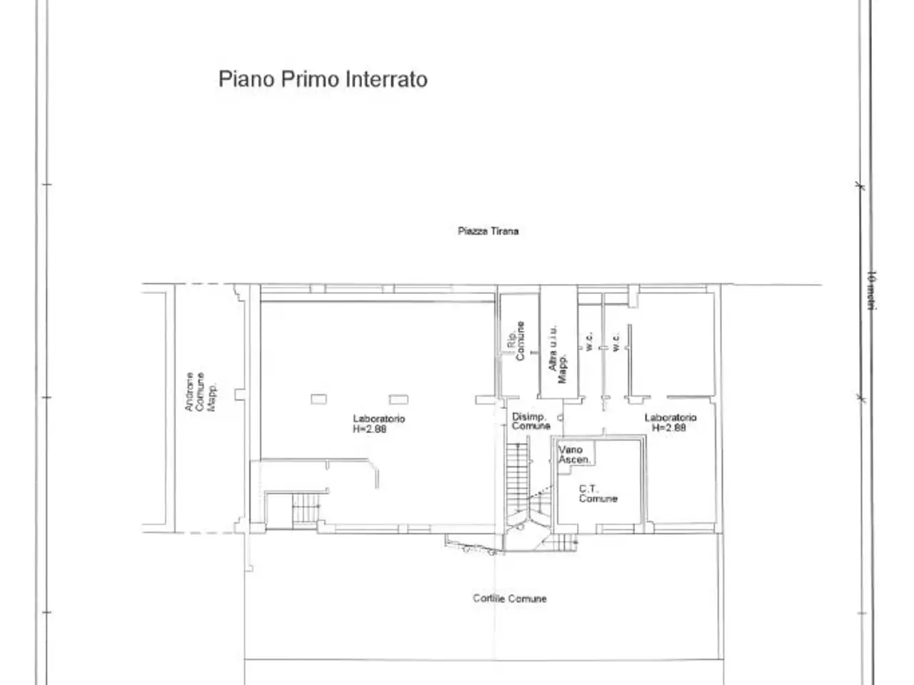Laboratorio in Piazza Tirana, Milano, {3} - Planimetria 1