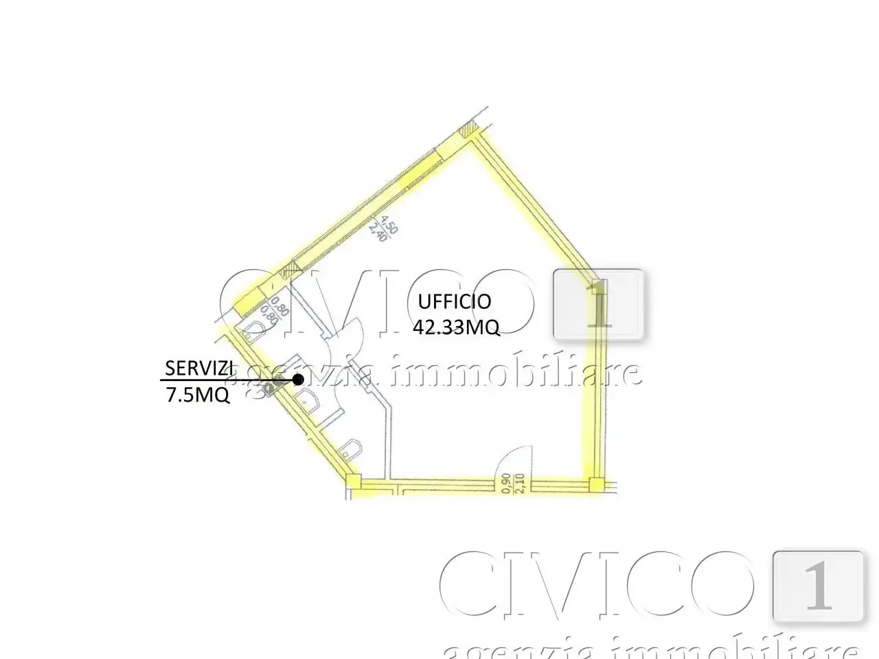 Ufficio in Via Euganea, Selvazzano Dentro, {3} - Planimetria 1
