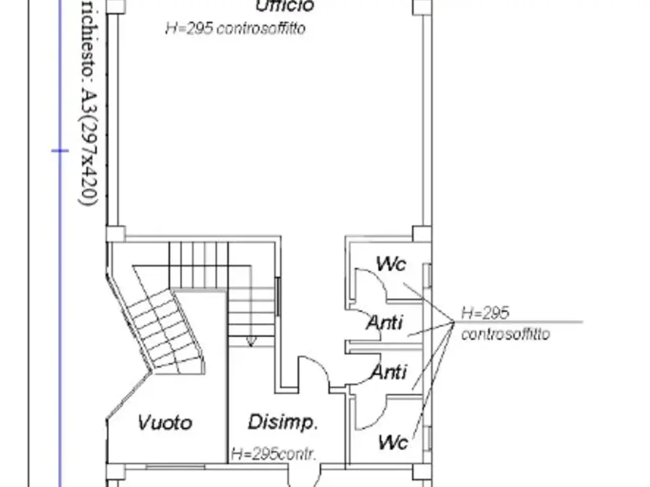 Ufficio in Via Mozart Wolfango Amadeo, 22, Reggio nell'Emilia, {3} - Planimetria 1